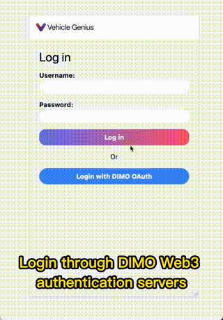 A walkthrough of the Vehicle Genius application integrated with DIMO.